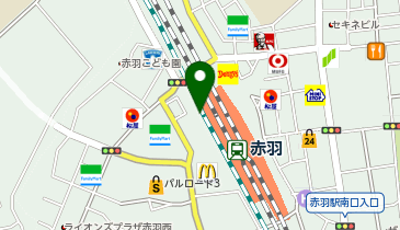 【傘シェアリング】 京浜東北線 赤羽駅 西口 (北改札口)の地図画像