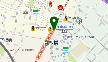 【傘シェアリング】 埼京線 板橋駅 東口の地図画像