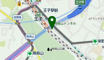 【傘シェアリング】 京浜東北線 王子駅 南口 改札正面の地図画像