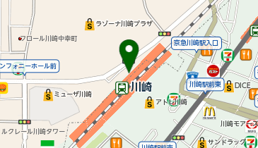 【傘シェアリング】 南武線 川崎駅 中央北改札 (改札内)の地図画像