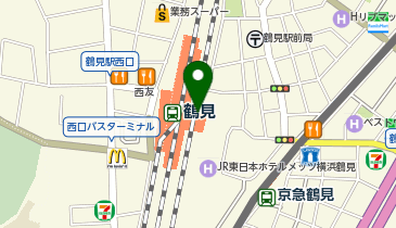 【傘シェアリング】 京浜東北線 鶴見駅 東口 (改札内)の地図画像