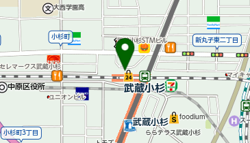 【傘シェアリング】 南武線 武蔵小杉駅 北口の地図画像