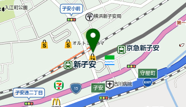 【傘シェアリング】 京浜東北線 新子安駅の地図画像