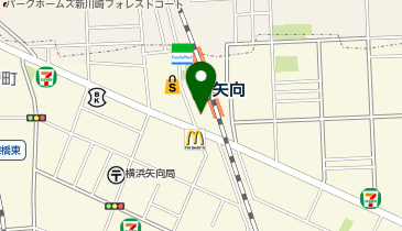 【傘シェアリング】 南武線 矢向駅の地図画像