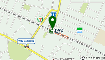 【傘シェアリング】 南武線 谷保駅 券売機付近の地図画像