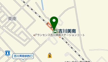 【傘シェアリング】 武蔵野線 吉川美南駅 券売機付近の地図画像