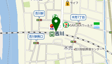 【傘シェアリング】 武蔵野線 吉川駅 北口の地図画像