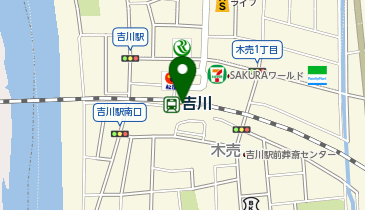 【傘シェアリング】 武蔵野線 吉川駅 南口の地図画像