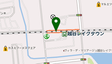 【傘シェアリング】 武蔵野線 越谷レイクタウン駅 1番線ホーム方面 エスカレーター付近 (改札内)の地図画像