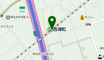 【傘シェアリング】 武蔵野線 西浦和駅 券売機付近の地図画像