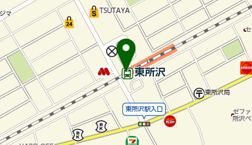 【傘シェアリング】 武蔵野線 東所沢駅の地図画像