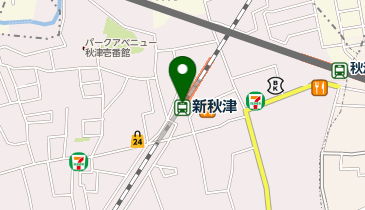 【傘シェアリング】 武蔵野線 新秋津駅 (改札内)の地図画像