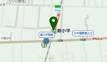 【傘シェアリング】 武蔵野線 新小平駅 案内板横の地図画像
