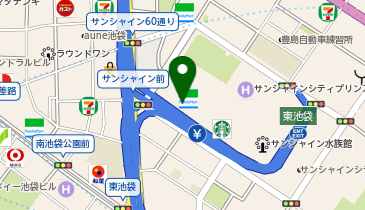 【傘シェアリング】 サンシャイン60ビル 1階 オフィスロビー内の地図画像