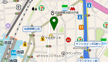 【傘シェアリング】 WACCA池袋 中池袋公園口の地図画像