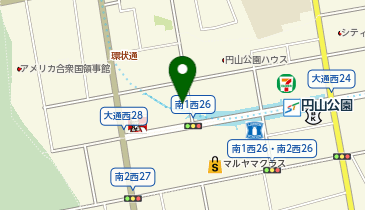 【傘シェアリング】 円山バスターミナルの地図画像