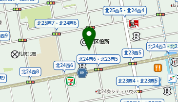 【傘シェアリング】 札幌市北区役所の地図画像