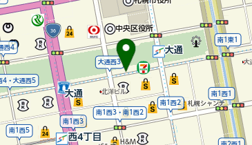 【傘シェアリング】 札幌市地下鉄:大通駅 B1階 18番出口付近の地図画像