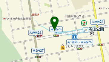 【傘シェアリング】 札幌市地下鉄:円山公園(2・3番出口付近)の地図画像