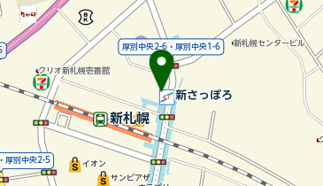 【傘シェアリング】 札幌市地下鉄:新さっぽろ(7・9番出口)の地図画像