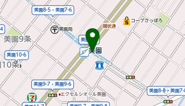 【傘シェアリング】 札幌市地下鉄:美園(3番出口)の地図画像