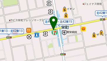 【傘シェアリング】 札幌市地下鉄:栄町駅(ロッカー横)の地図画像