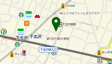【傘シェアリング】 北沢タウンホールの地図画像