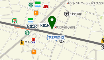 【傘シェアリング】 本多劇場の地図画像
