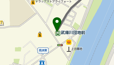 【傘シェアリング】 阪神武庫川線 武庫川団地前駅 (改札外)の地図画像