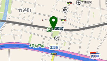 【傘シェアリング】 阪神本線 出屋敷駅 (改札外)の地図画像