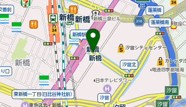 【傘シェアリング】 ゆりかもめ 新橋駅 東口の地図画像