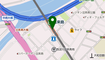 【傘シェアリング】 阪神なんば線 出来島駅 (改札外)の地図画像