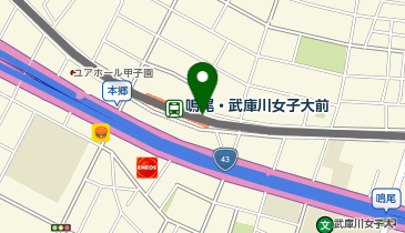 【傘シェアリング】 阪神本線 鳴尾・武庫川女子大前駅 (改札外)の地図画像