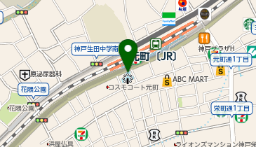 【傘シェアリング】 阪神本線 元町駅 西改札口 (改札外)の地図画像