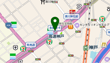 【傘シェアリング】 阪神神戸高速線 高速神戸駅 東改札口の地図画像