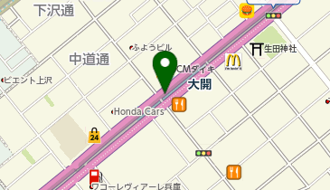 【傘シェアリング】 阪神神戸高速線 大開駅 東改札口の地図画像