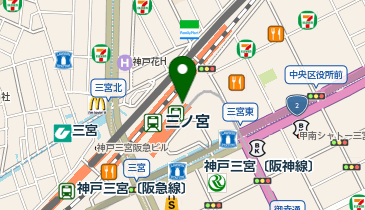 【傘シェアリング】 ポートライナー 三宮駅の地図画像