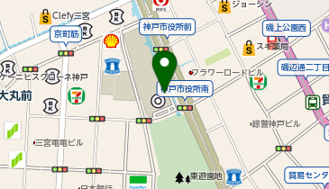 【傘シェアリング】 神戸市庁舎1号舘入口の地図画像