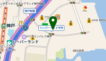 【傘シェアリング】 神戸ハーバーランド umie センターストリート 1階 西側 出入ロ付近の地図画像