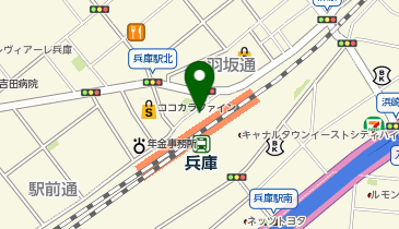 【傘シェアリング】 JR神戸線 兵庫駅 北側出口 の地図画像