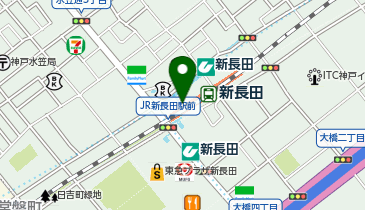 【傘シェアリング】 JR神戸線 新長田駅の地図画像