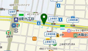 【傘シェアリング】 近鉄難波線 大阪上本町駅 西改札口の地図画像