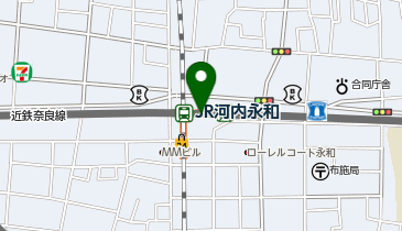 【傘シェアリング】 近鉄奈良線 河内永和駅の地図画像