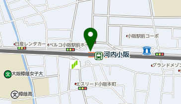 【傘シェアリング】 近鉄奈良線 河内小阪駅の地図画像