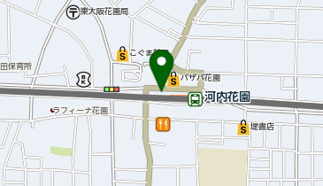 【傘シェアリング】 近鉄奈良線 河内花園駅の地図画像