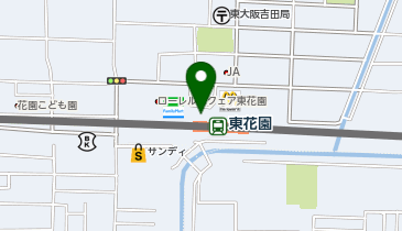 【傘シェアリング】 近鉄奈良線 東花園駅の地図画像