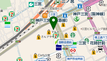 【傘シェアリング】 神戸マルイの地図画像