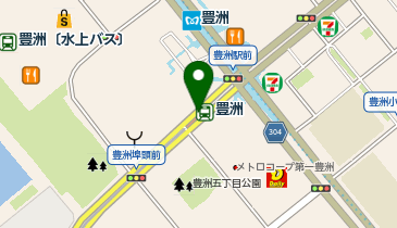 【傘シェアリング】 ゆりかもめ 豊洲駅の地図画像