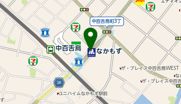 【傘シェアリング】 Osaka Metro 御堂筋線 なかもず駅 発券機横の地図画像