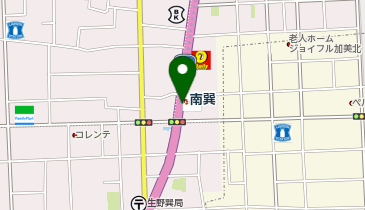 【傘シェアリング】 Osaka Metro 千日前線 南巽駅 3番出口方面の地図画像